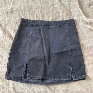 Urban Outfitters Split Hem Denim Mini Skirt